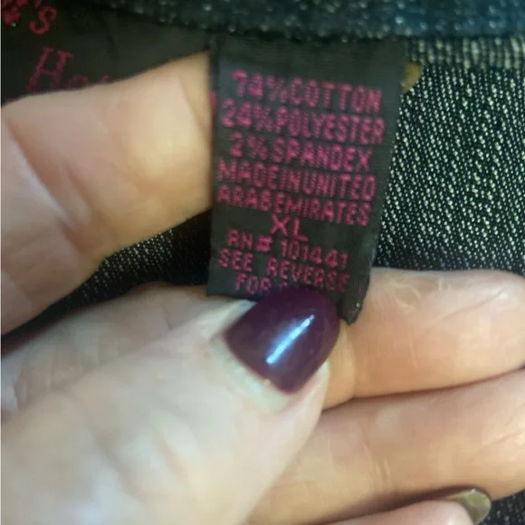 What’s Hot Stretch Studded Denim Sz XL Women’s  Jacket - Picture 10 of 10